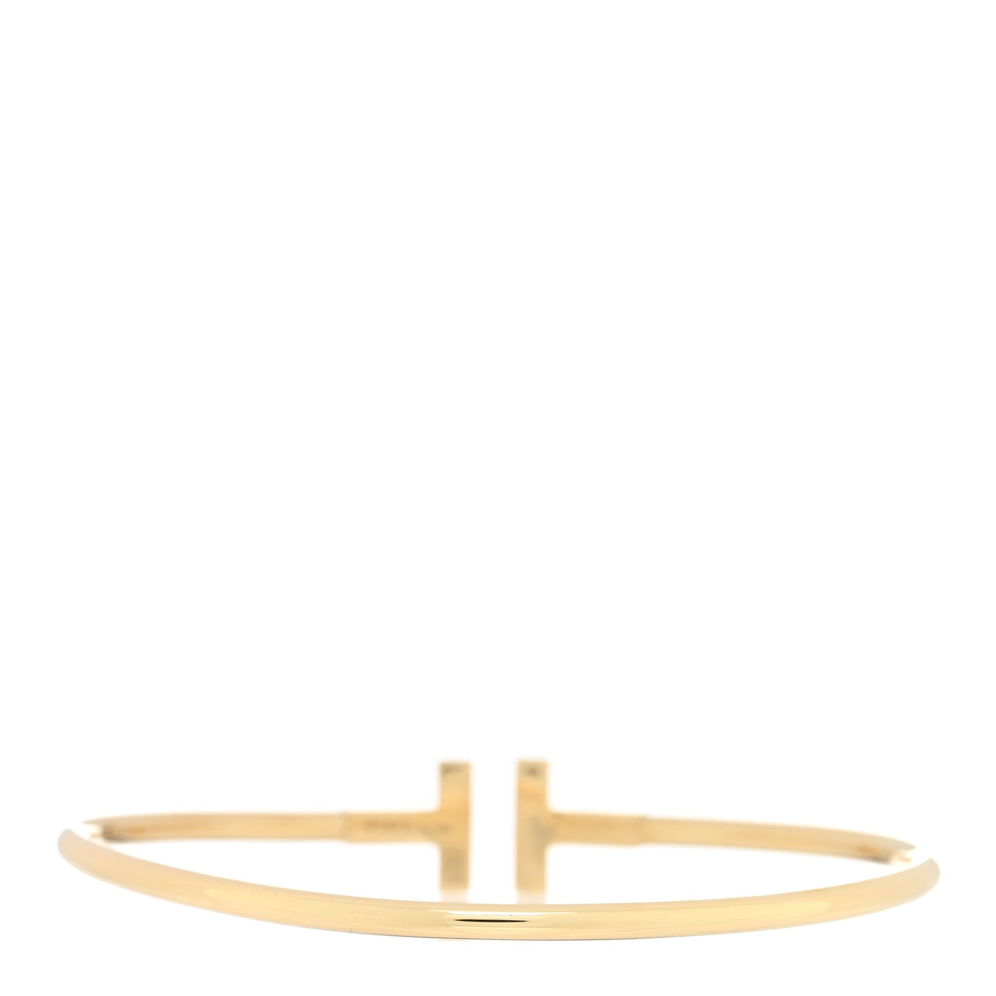 18K Yellow Gold Diamond T Wire Bracelet