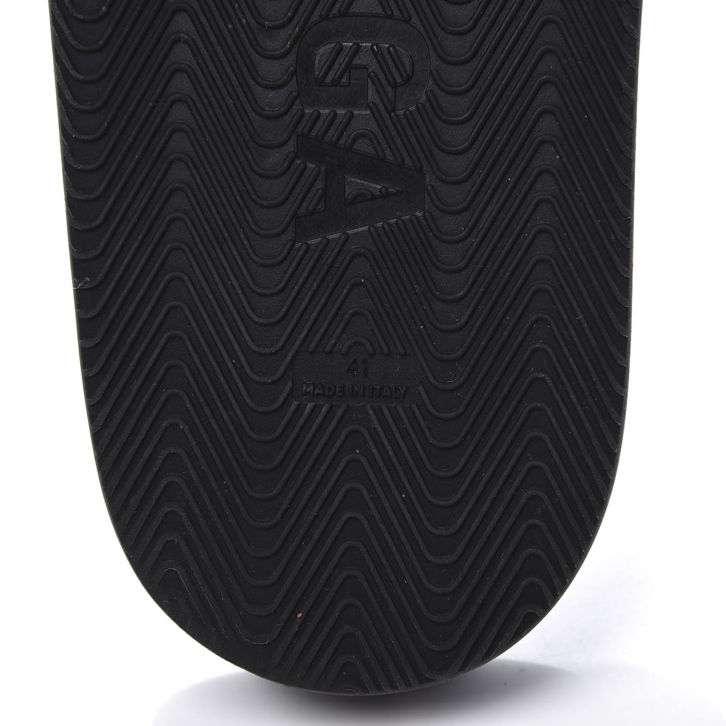 Nappa Allover Logo Embossed Womens Pool Slide Sandals 41 Black White