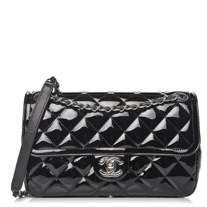 Chanel Patent Quilted Large Coco Shine Flap Black 1 of 9