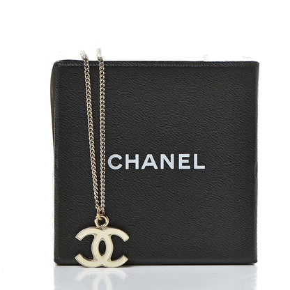 Chanel Enamel CC Pendant Necklace Beige 6 of 6