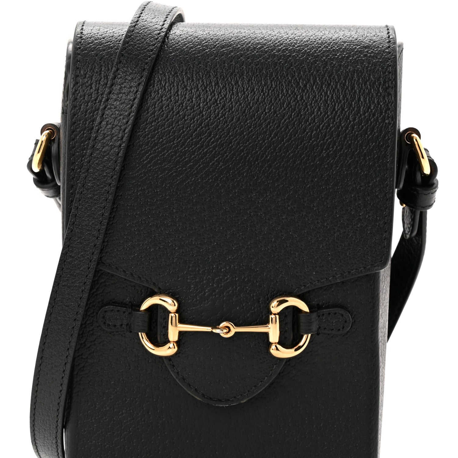 Gucci Dollar Calfskin Vertical Horsebit 1955 Crossbody Bag Black Gucci Dollar Calfskin Vertical Horsebit 1955 Crossbody Bag Black