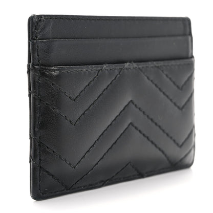 Gucci Calfskin Matelasse GG Marmont Card Holder Black 3 of 10