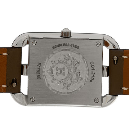 Hermes Stainless Steel Swift Diamond Mother of Pearl 23mm Cape Cod Quartz Watch Etoupe 4 of 5
