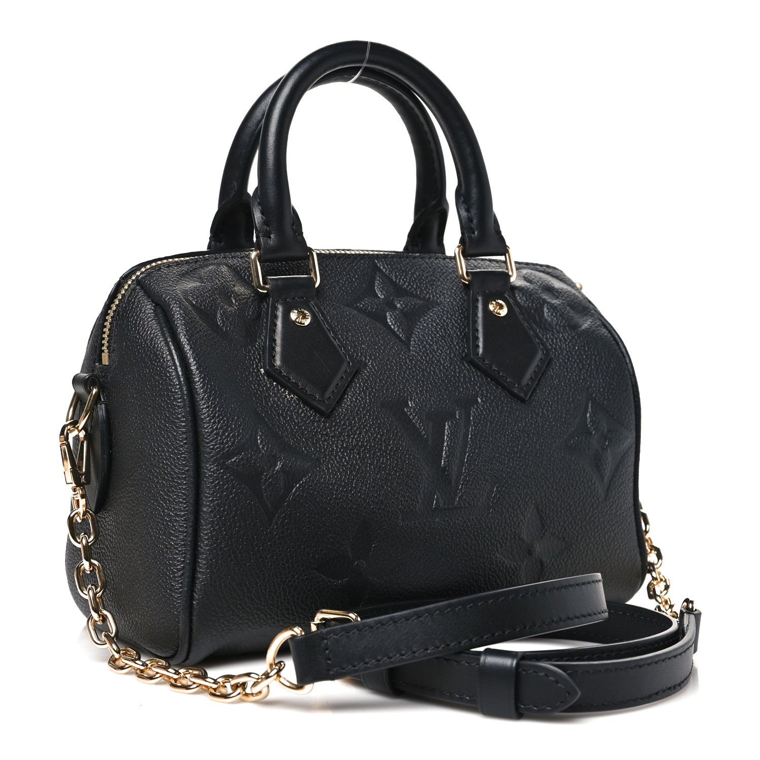 Louis Vuitton Empreinte Monogram Giant Speedy Bandouliere 20 Black 2 of 9