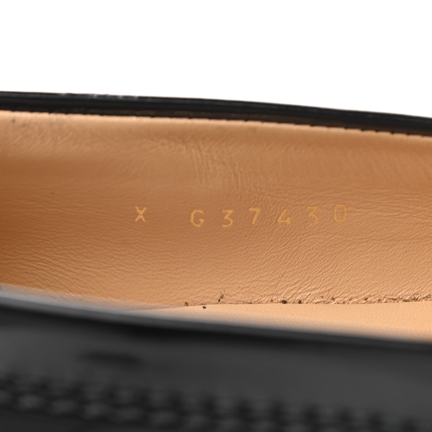 Shiny Calfskin Logo Loafers 38 Black