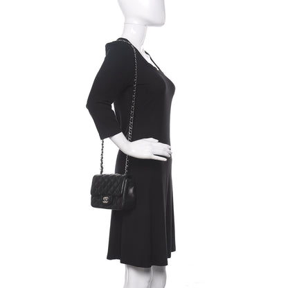 Chanel Lambskin Quilted Mini Square Flap Black 2 of 11