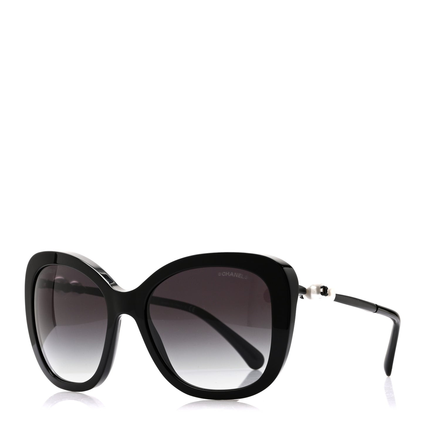 Acetate Butterfly Winter Pearl Sunglasses 5339-H-A Black