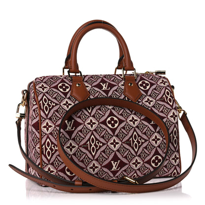 Louis Vuitton Jacquard Since 1854 Speedy Bandouliere 25 Bordeaux 3 of 10