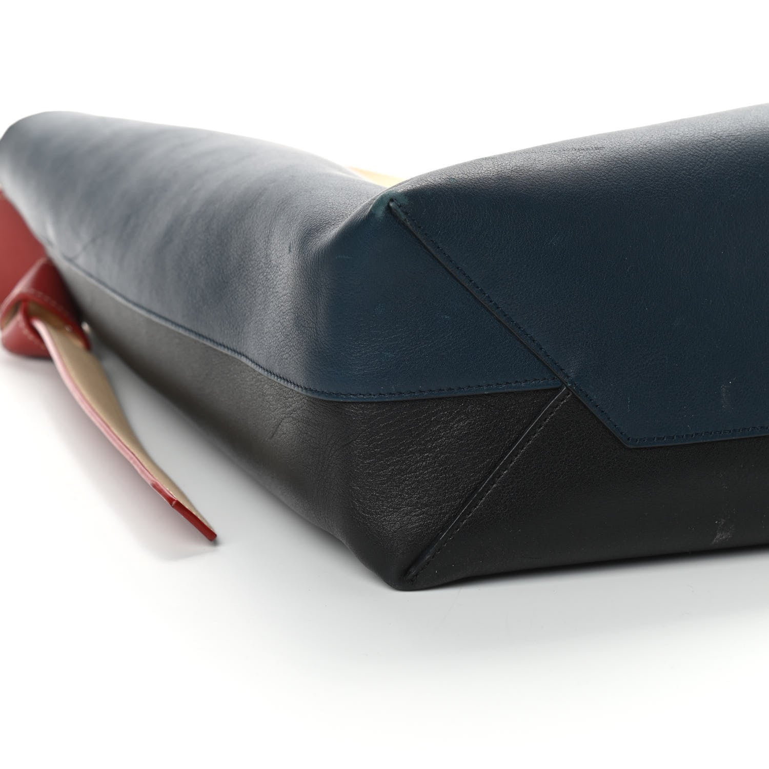 Celine Shiny Smooth Calfskin Small Twisted Cabas Navy Black 7 of 13