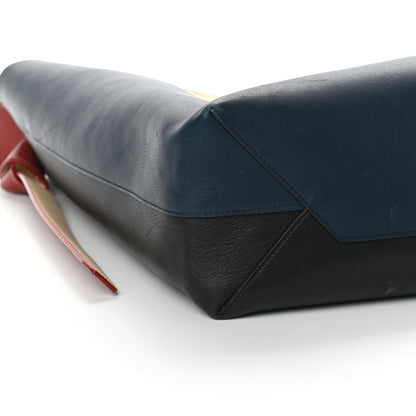 Celine Shiny Smooth Calfskin Small Twisted Cabas Navy Black 7 of 13
