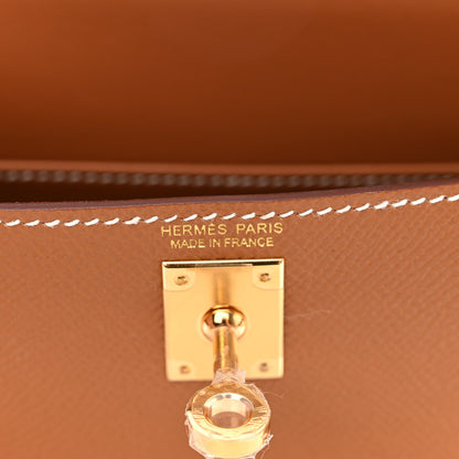 Hermes Epsom Mini Kelly Sellier 20 Gold 7 of 11