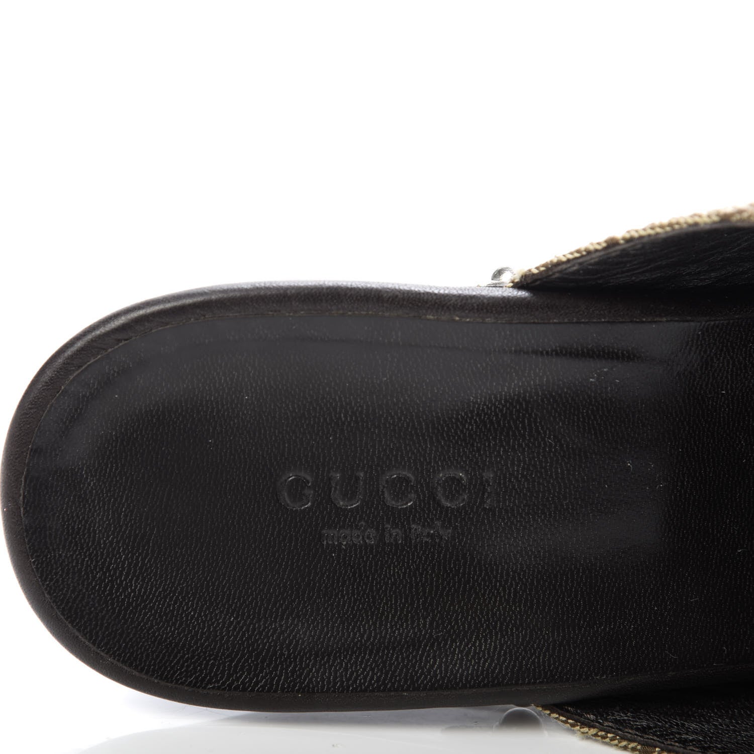 Gucci Monogram Cellarius Soft Calfskin Icon Bit Platform Clog High Heel Slide Sandals 40.5 Beige Ebony Cocoa 7 of 10