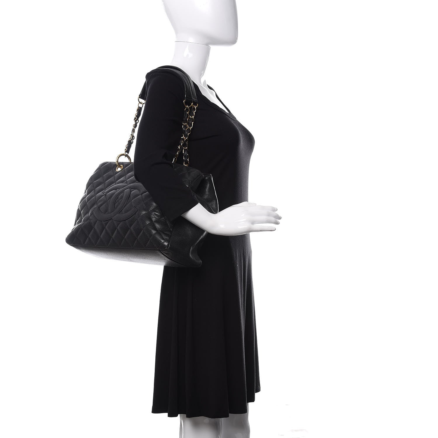 Chanel Caviar Quilted Grand Shopping Tote GST Black 2 of 24