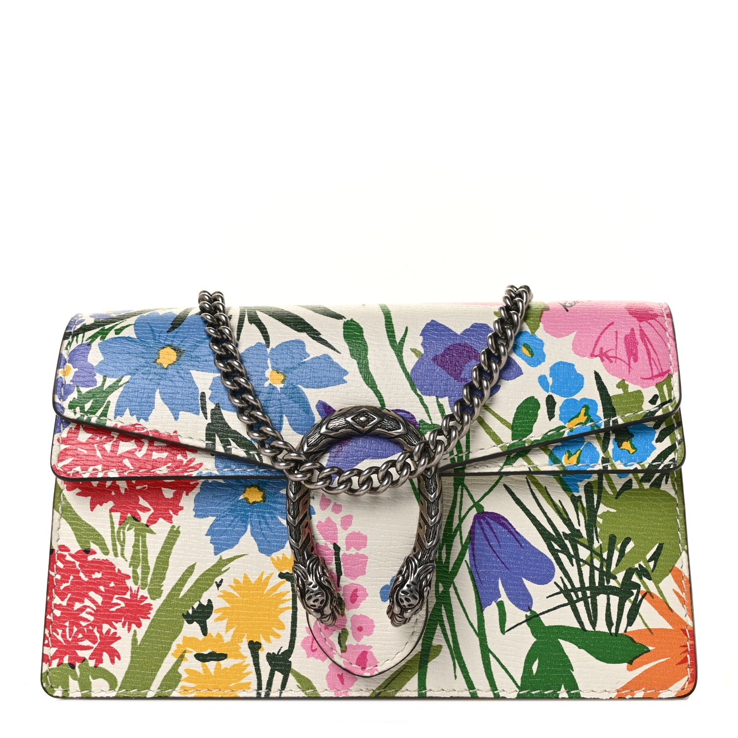 Gucci X KEN SCOTT New Shangai Calfskin Jardin D'Avril Floral Print Super Mini Dionysus Shoulder Bag Ivory Pink 1 of 7