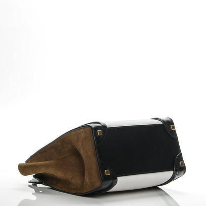 Celine Smooth Calfskin Nubuck Micro Tri-Color Luggage White 4 of 8
