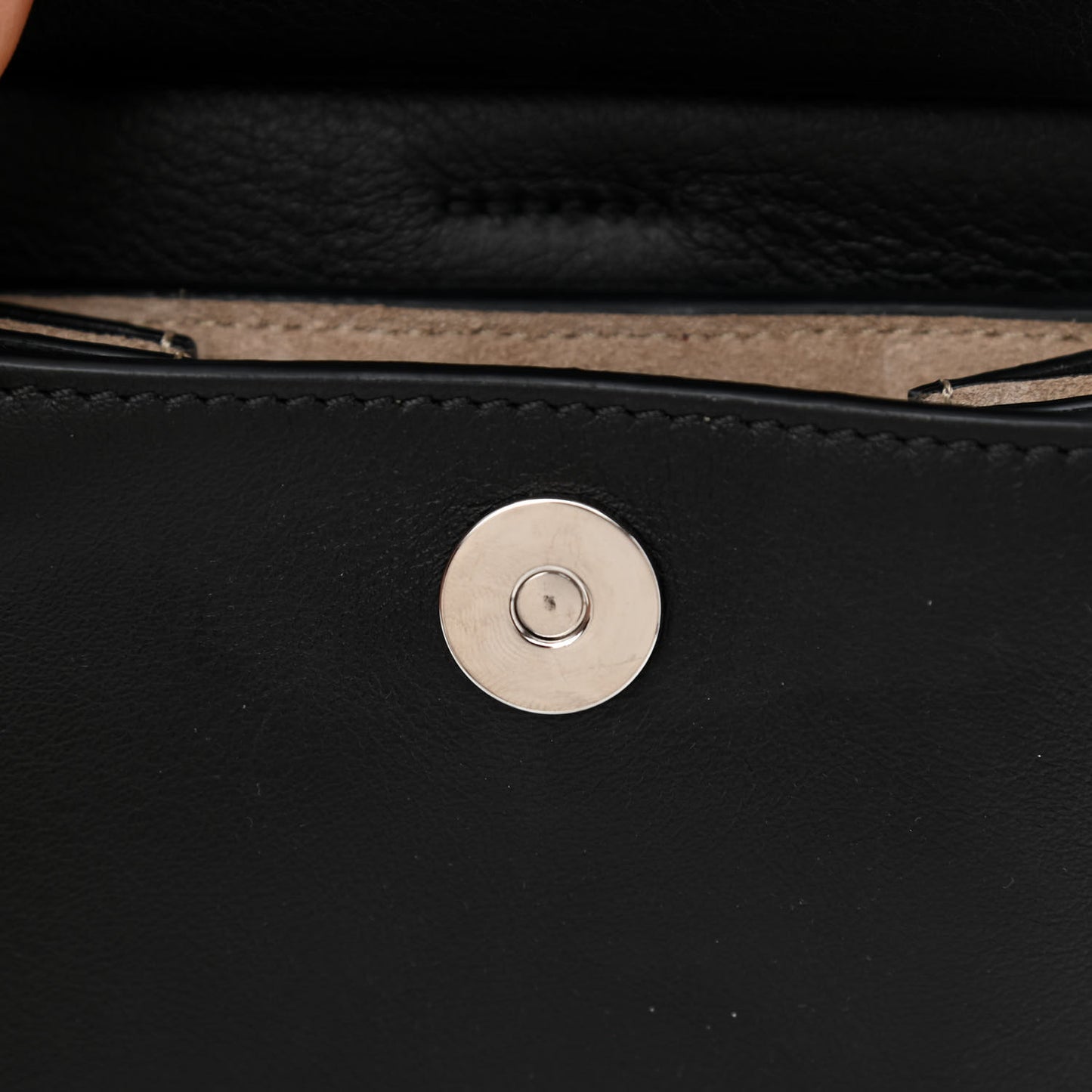 Suede Calfskin Mini Faye Bracelet Bag Black
