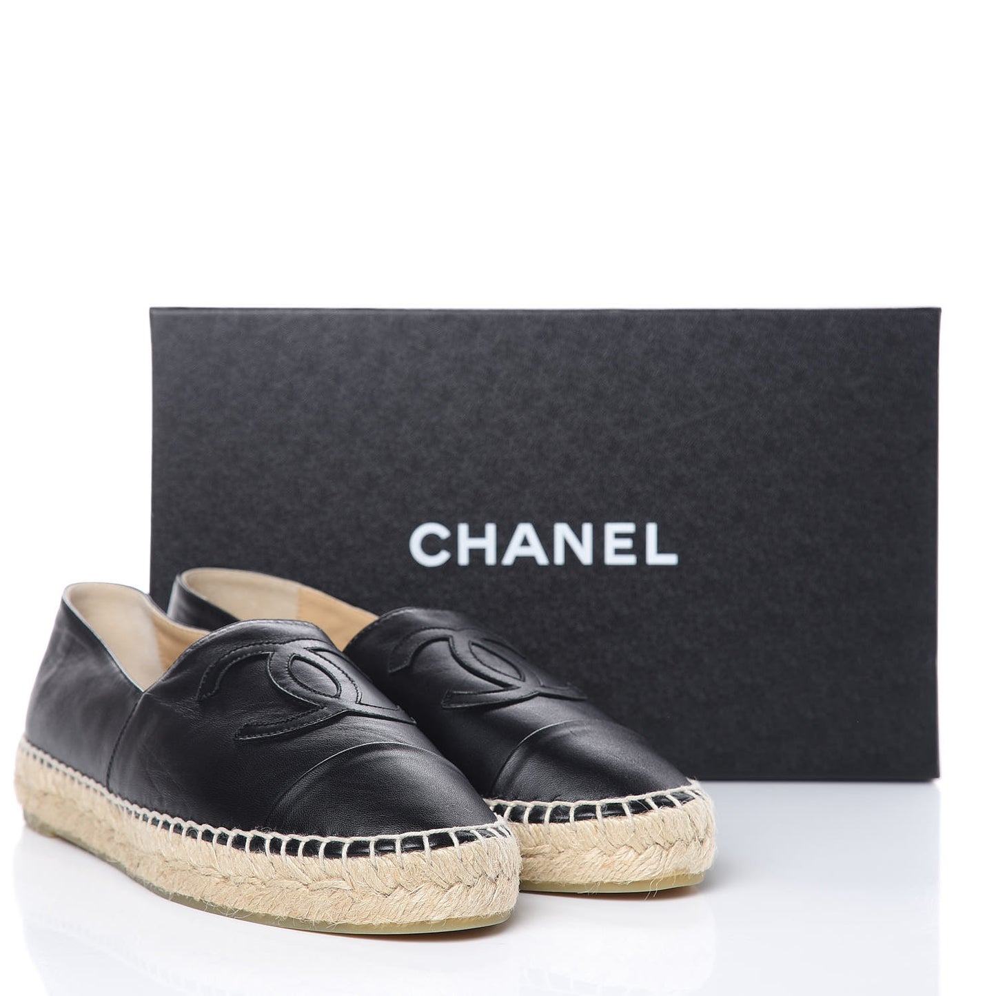 Lambskin CC Espadrilles 39 Black