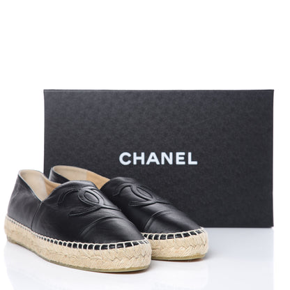 Chanel Lambskin CC Espadrilles 39 Black 10 of 10