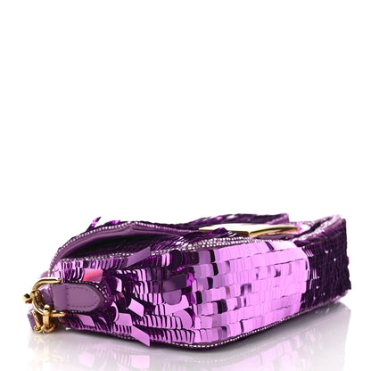 Fendi Sequin Paillettes Vitello Grace Sex and the City Mini Baguette Agapanto 4 of 11