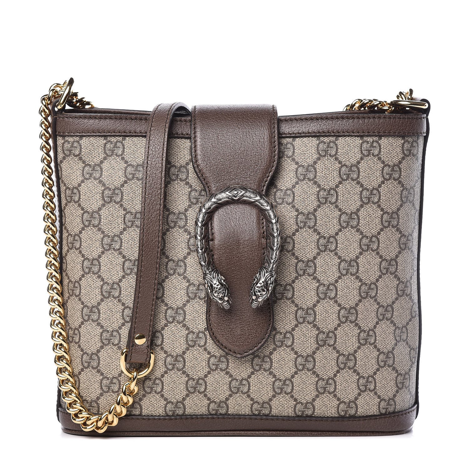GG Supreme Monogram Medium Dionysus Bucket Bag Beige New Acero
