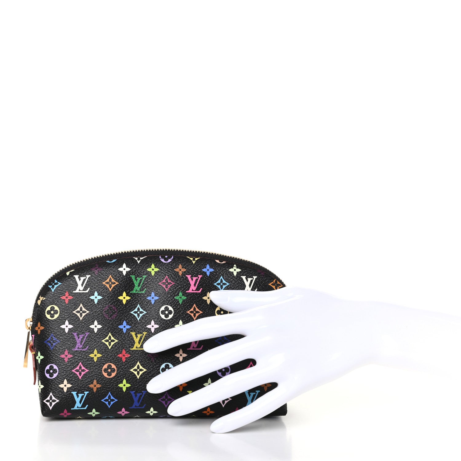 Louis Vuitton Monogram Multicolor Cosmetic Pouch Black Grenade 2 of 8