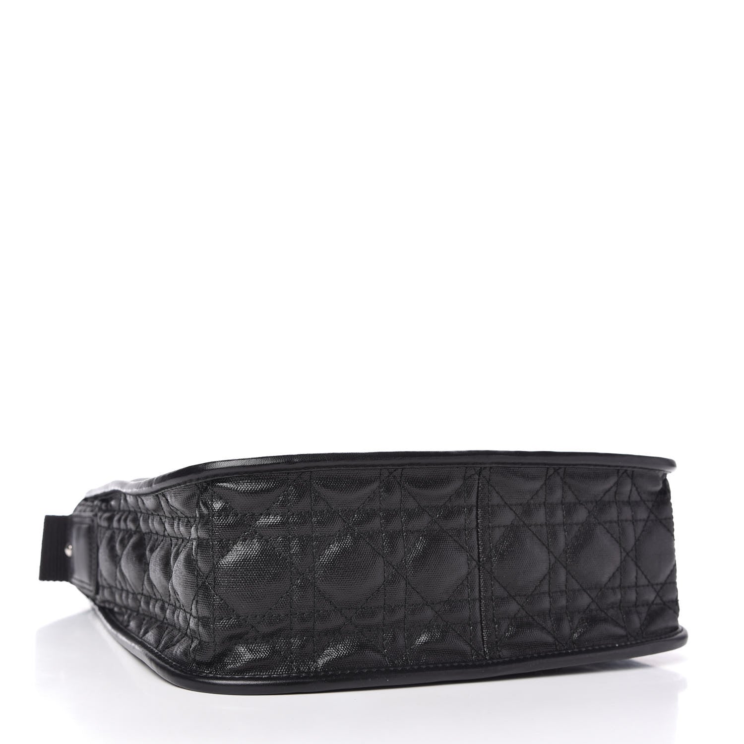 Christian Dior Coated Canvas Cannage Crossbody Bag Black 4 of 10