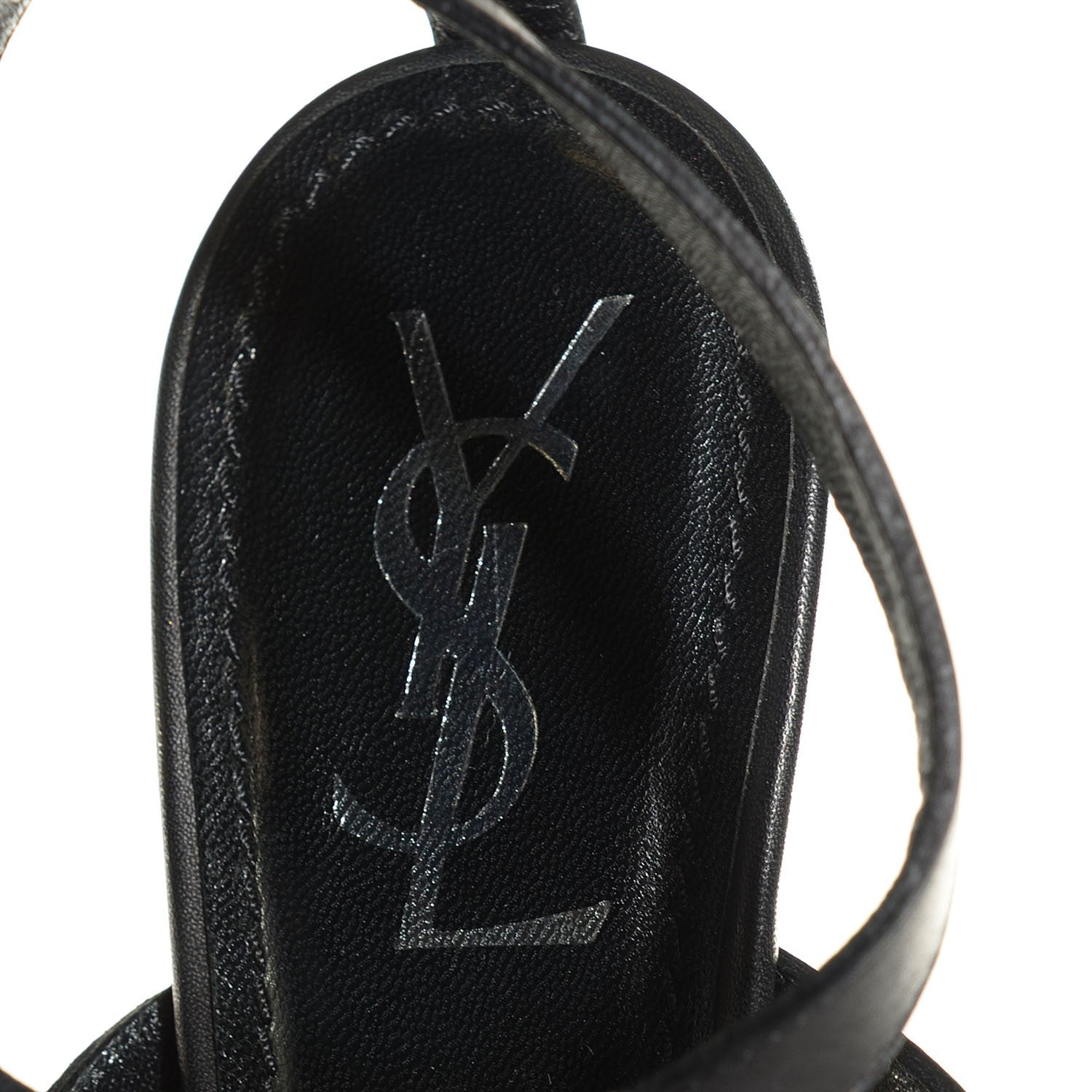 Saint Laurent Calfskin New Riveg 105 Platform Sandals 38.5 Black 7 of 7