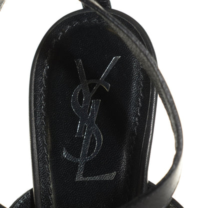 Saint Laurent Calfskin New Riveg 105 Platform Sandals 38.5 Black 7 of 7