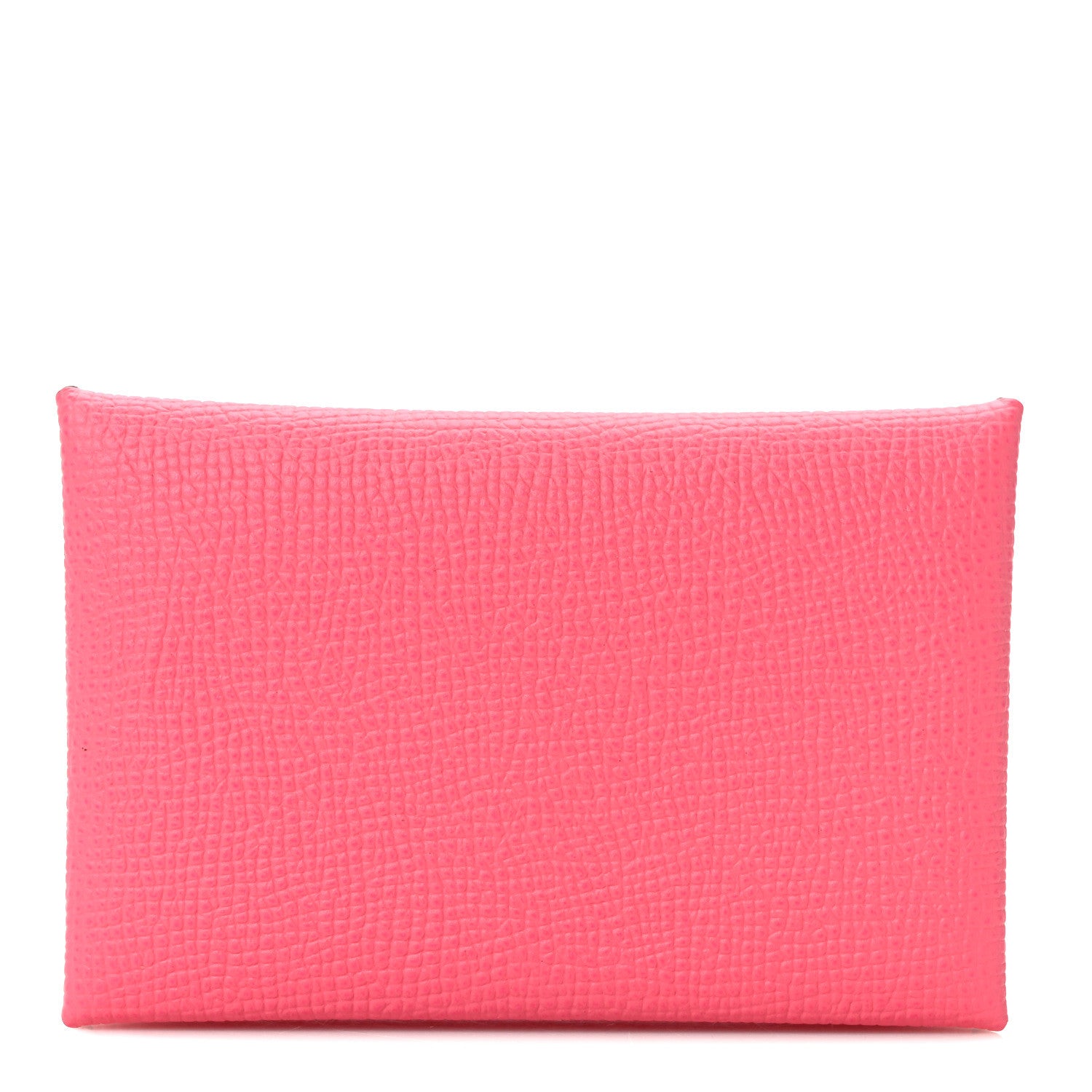 Hermes Epsom Horseshoe Calvi Card Case Rose Azalee Black 1 of 8