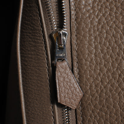 Hermes Taurillon Clemence So Kelly 26 Graphite and Etoupe 7 of 10
