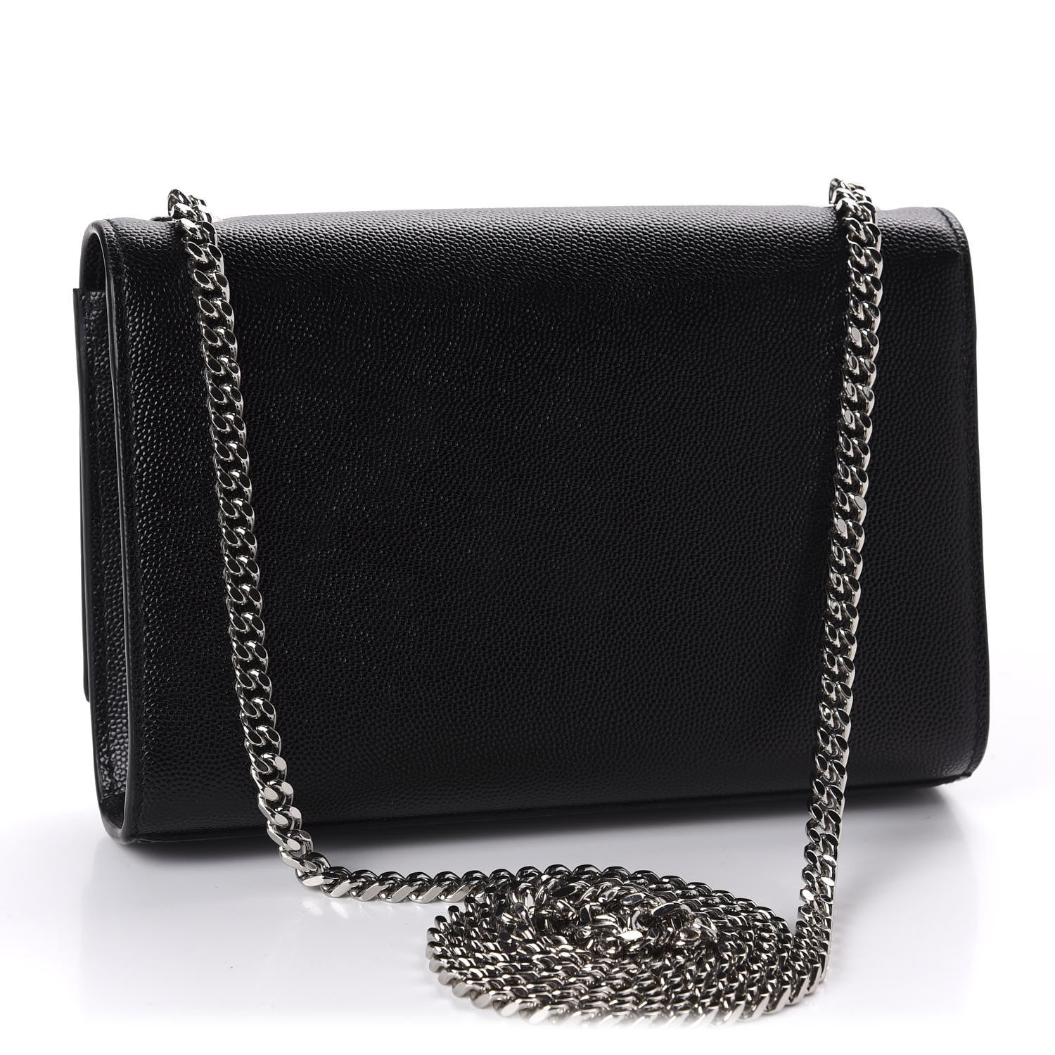 Saint Laurent Grain De Poudre Small Monogram Kate Satchel Black 3 of 10