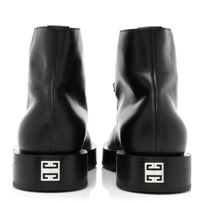 Givenchy Box Calfskin Squared Laced Up Ankle Boots 40 Black 4 of 12