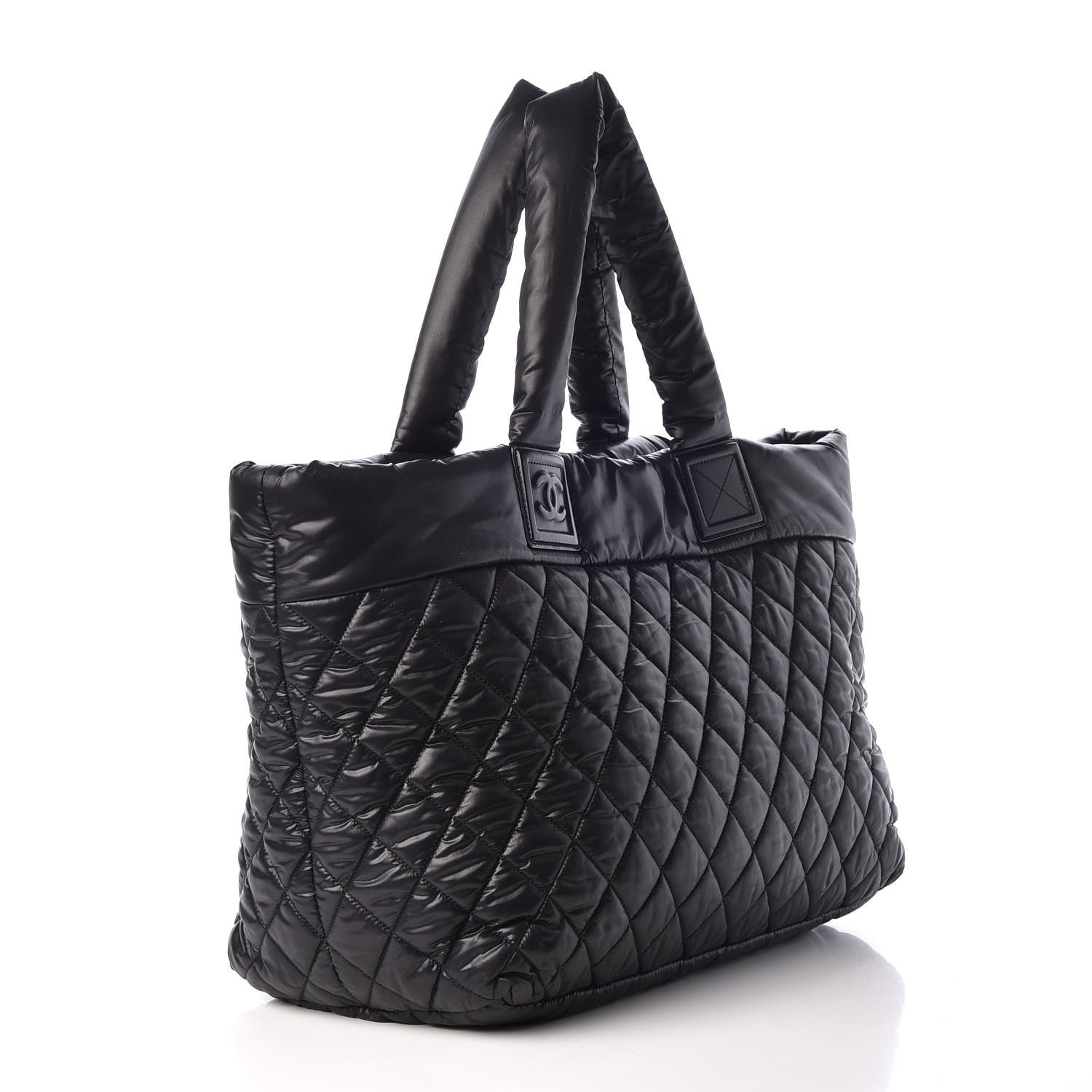 Chanel Nylon Quilted Large Coco Cocoon Tote Black 3 of 7