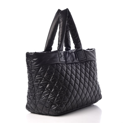Chanel Nylon Quilted Large Coco Cocoon Tote Black 3 of 7