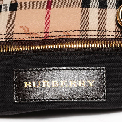 Burberry Haymarket Check Small Zip Tote Chocolate 5 of 10