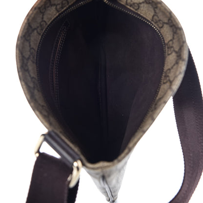 Gucci GG Supreme Monogram Small Flat Messenger Bag Dark Brown 5 of 9