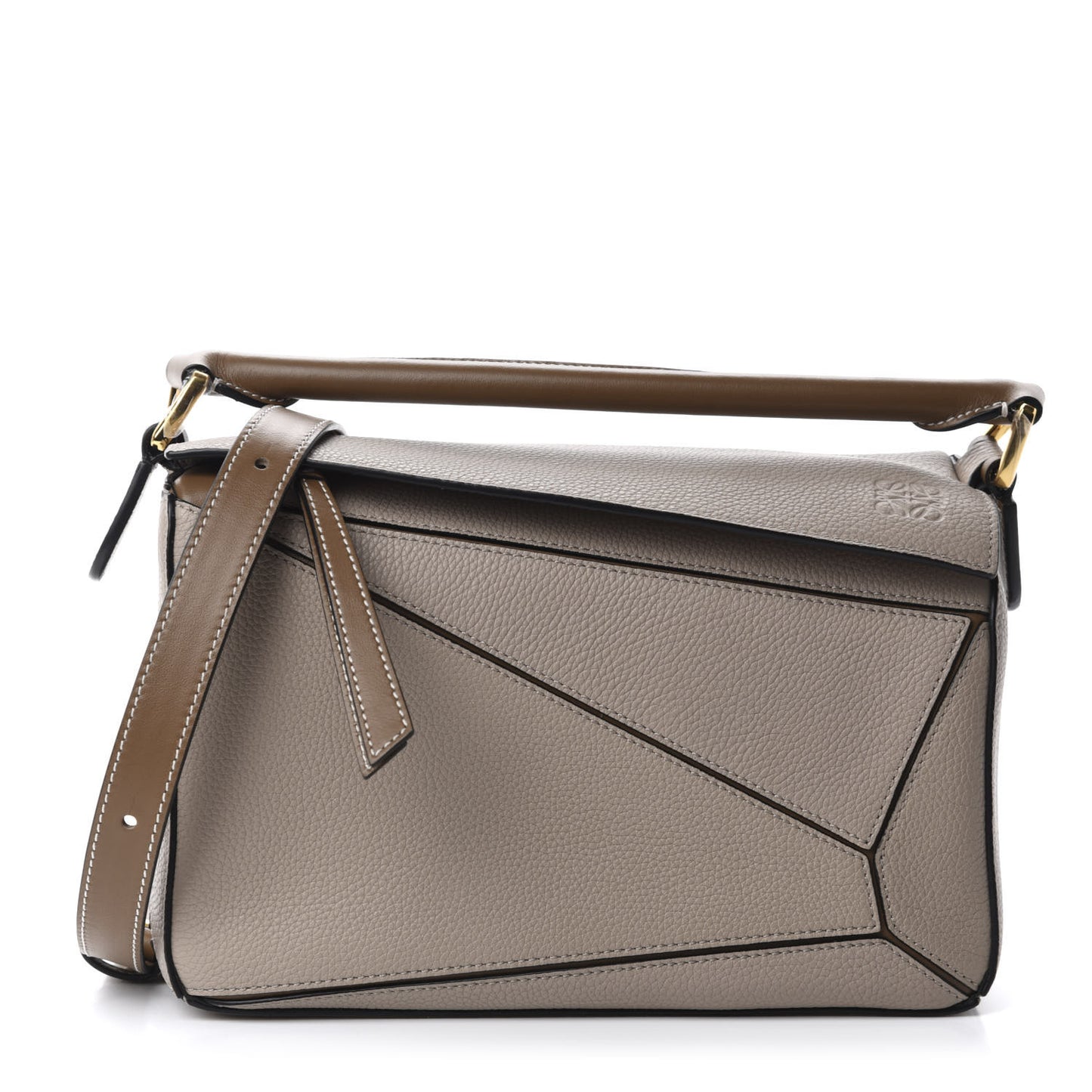 Grained Calfskin Small Puzzle Bag Sand Mink