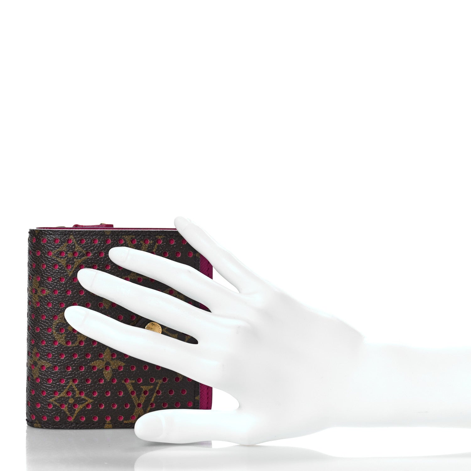 Louis Vuitton Monogram Perforated Compact Zipped Wallet Fuchsia 2 of 9