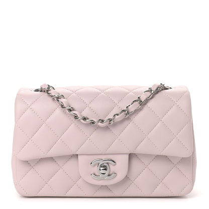 Chanel Lambskin Quilted Mini Rectangular Flap Light Purple 1 of 9