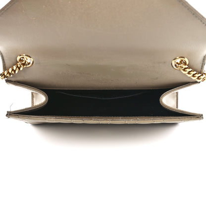 Saint Laurent Grain De Poudre Textured Mixed Matelasse Triquilt Small Monogram Satchel Dark Beige 5 of 11