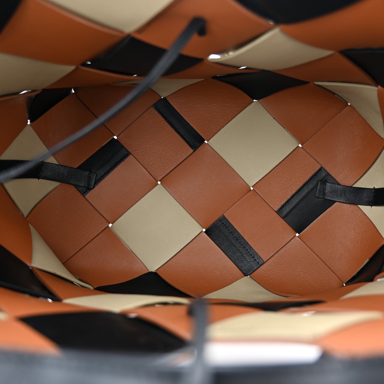 Loewe Calfskin Woven Studded Basket Surplus Bag Multicolor 6 of 11