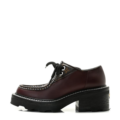 Louis Vuitton Calfskin Monogram Beaubourg Platform Derby Shoes 36 36 Bordeaux 1 of 15