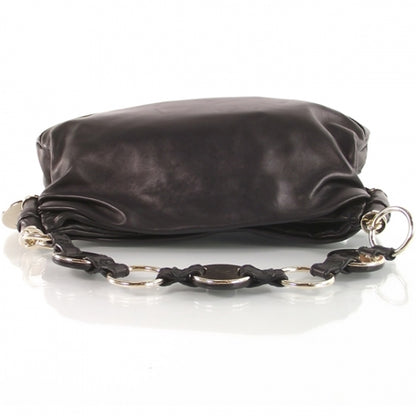 Saint Laurent Leather Hoop Rive Gauche 4 of 9
