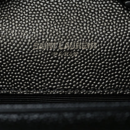 Saint Laurent Grain De Poudre Small Monogram Kate Satchel Black 6 of 9