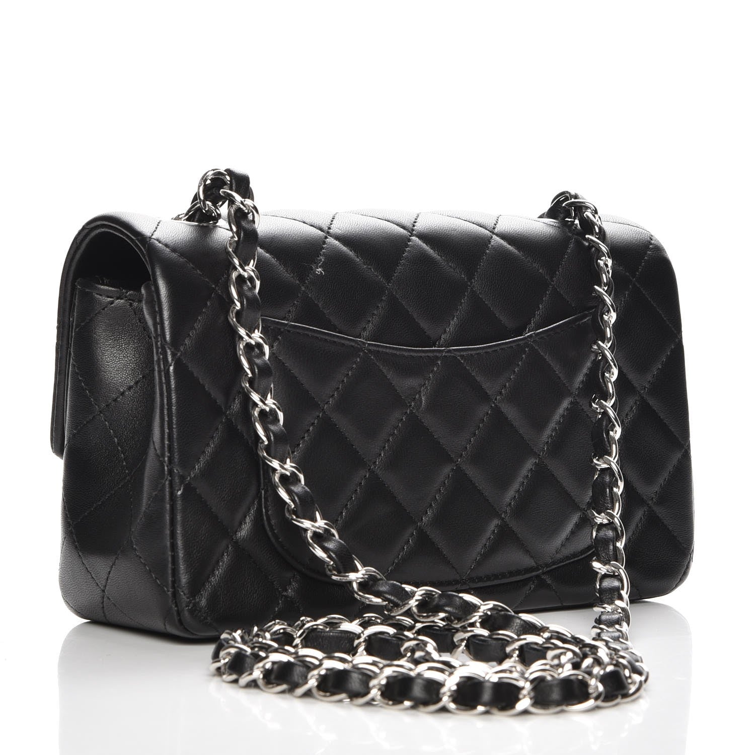 Chanel Lambskin Quilted Mini Rectangular Flap Black 3 of 8
