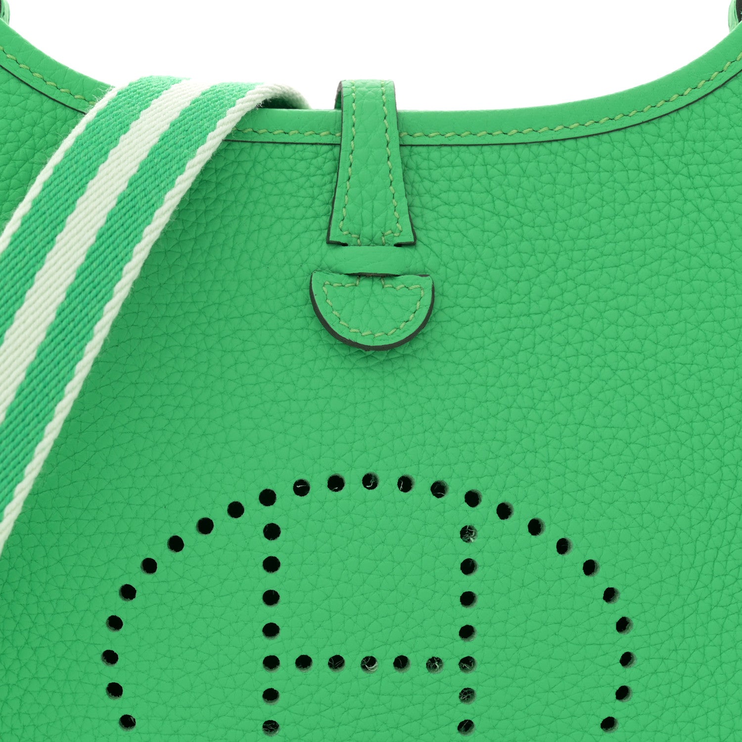 Hermes Taurillon Clemence Amazone Evelyne TPM Vert Comics Vert Fizz 8 of 11