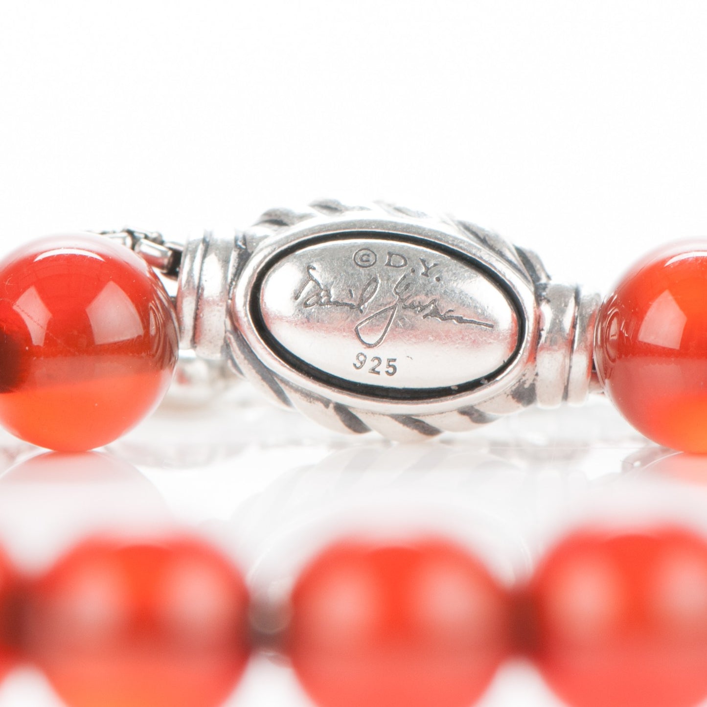 Sterling Silver Carnelian 8mm Spiritual Beads Bracelet