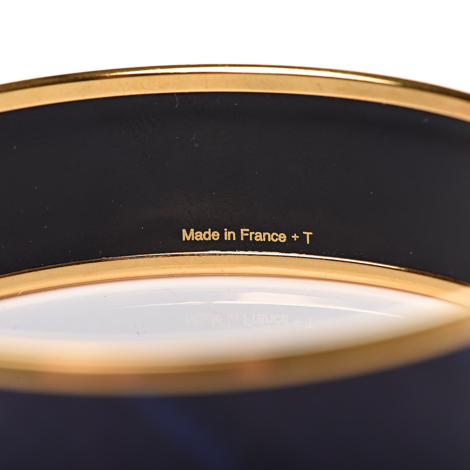 Hermes Enamel Printed Wide Clic Clac A Pois Bracelet 65 Indigo 5 of 6
