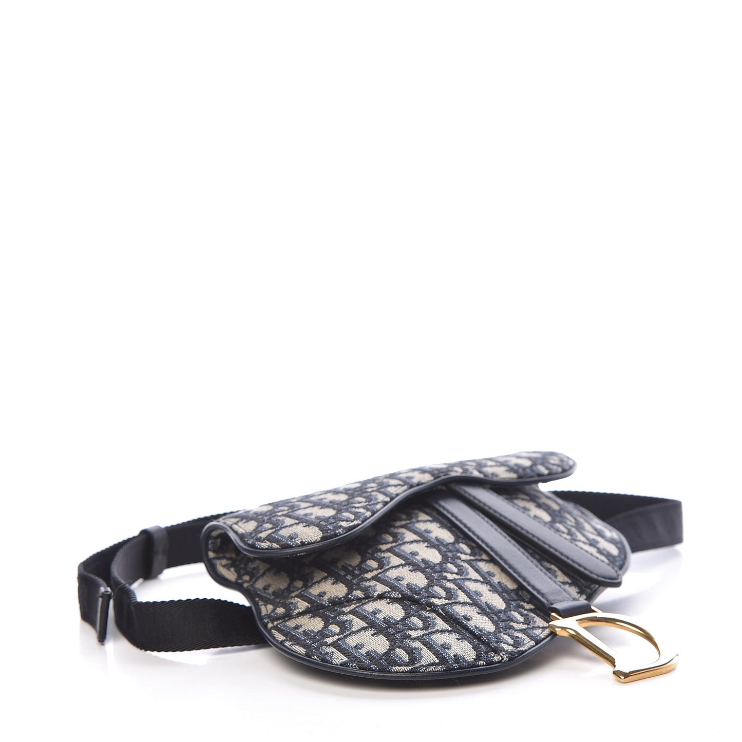 Oblique Saddle Belt Bag Blue