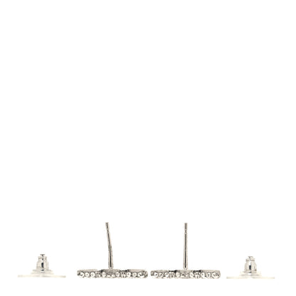 Chanel Crystal Palais Garnier CC Earrings Silver 3 of 4